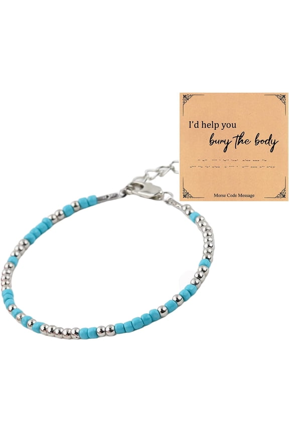 Morse Code Bracelets For Women, I'd Help You Bury The Body Friendship Bracelet Matching Couple Bracelets For Best Friends Christmas Birthday Jewelry Gifts
