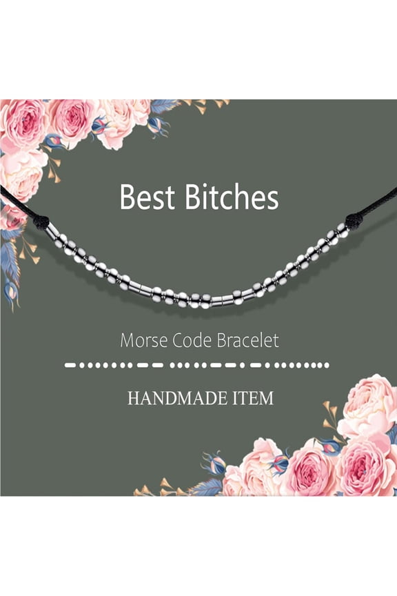 Morse Code Bracelets for Men Women, Funny Birthday Gifts, Best Friend Friendship Gifts