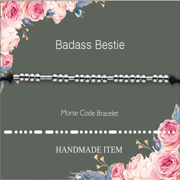 Morse Code Bracelets for Men Women, Funny Birthday Gifts, Best Friend Friendship Gifts