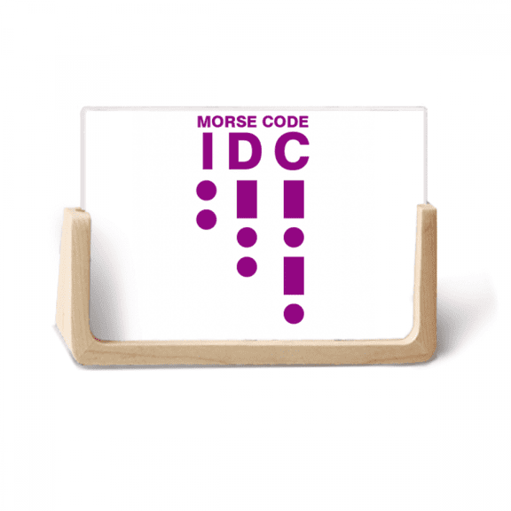 Morse Code Care Dot-line Representation Photo Wooden Photo Frame Tabletop Display