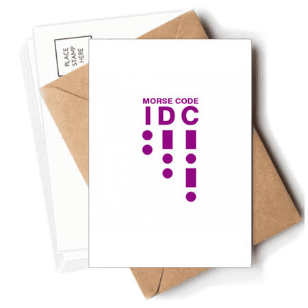 Morse Code Care Dot-line Representation Postcards Envelopes Blank Note Cards Mailing