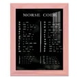 thumbnail image 1 of Morse Code Chart - Framed Print w/glass - Sunset Pink, 1 of 5
