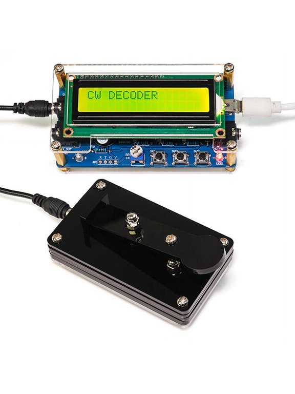 Morse Code Decoder Kit for Home Learning: 1 Finished Decoder, Case, Button, Includes Digital LCD Trainer