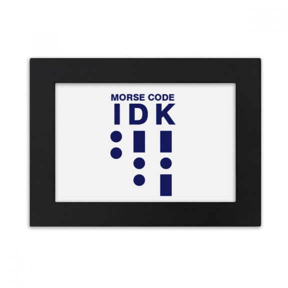 Morse Code Know Dot-line Expression Desktop Photo Frame Ornaments Picture Art Painting