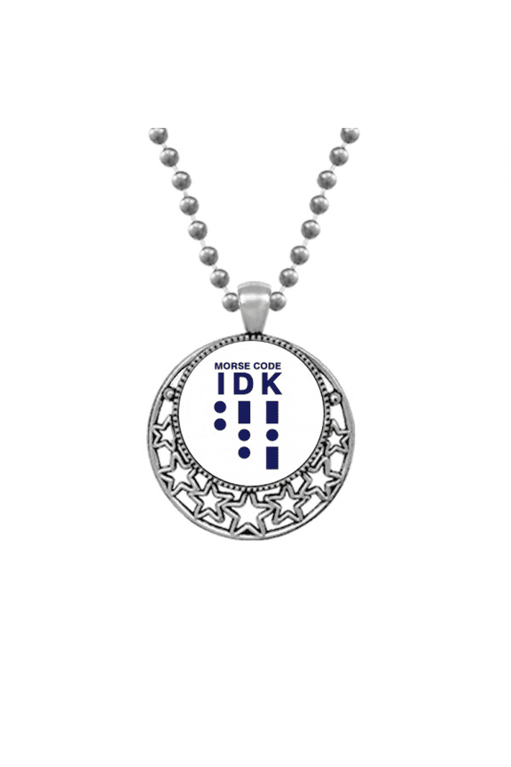 Morse Code Know Dot-line Expression Necklaces Pendant Retro Moon Stars Jewelry