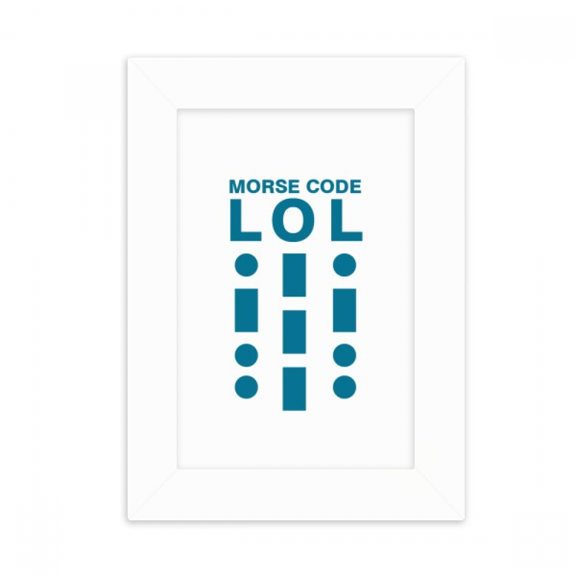 Morse Code Laughter Line Expressions Desktop Photo Frame Picture Display Decoration Art Painting