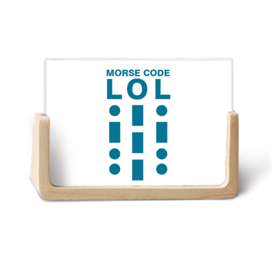 Morse Code Laughter Line Expressions Photo Wooden Photo Frame Tabletop Display