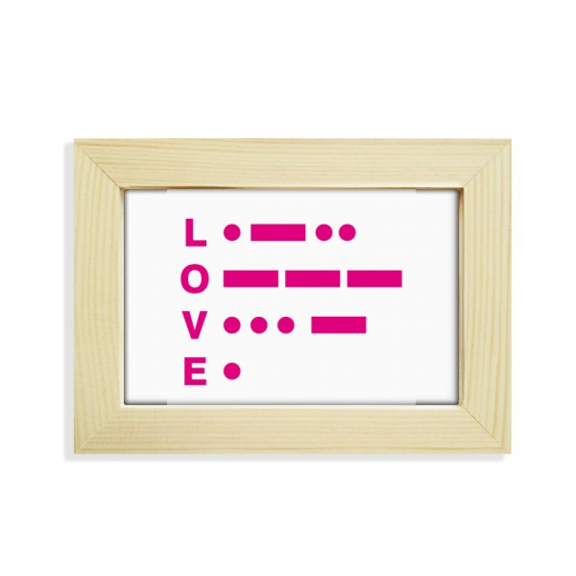 Morse Code Love Point Line Expression Desktop Decorate Photo Frame Picture Art Painting 5x7 inch