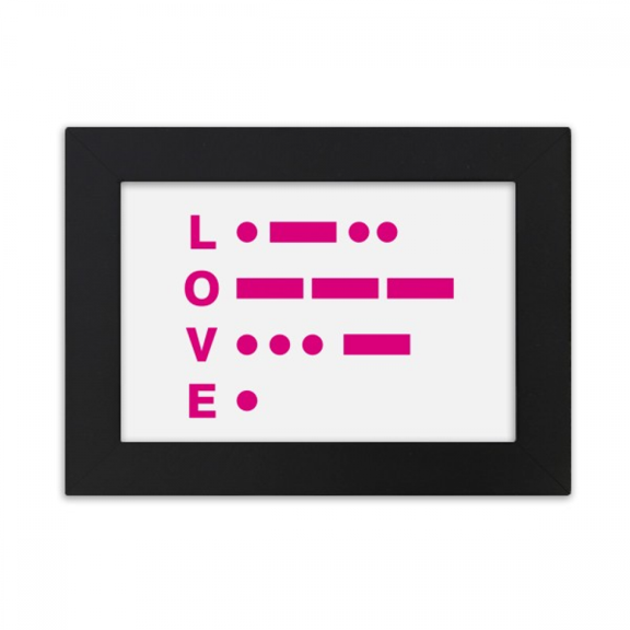 Morse Code Love Point Line Expression Desktop Photo Frame Ornaments Picture Art Painting