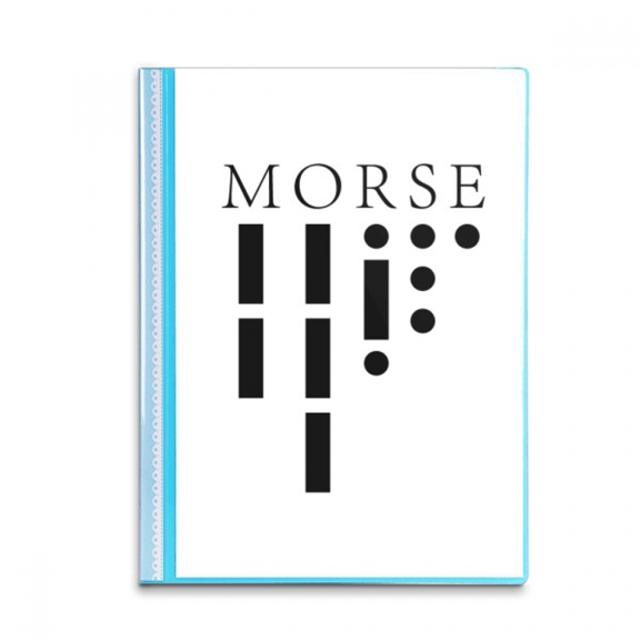 Morse Code Point-Line Representation Book Sheet Protectors Portfolio Binder Folder