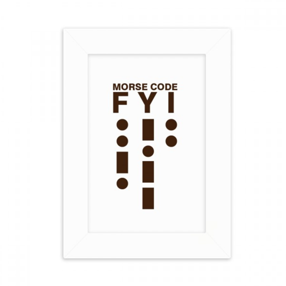 Morse Code Reference Points Lines Desktop Photo Frame Picture Display Decoration Art Painting