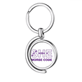 thumbnail image 1 of Morse Code She Dot-line Expression Rotating Keychain Metal Keyring Holder, 1 of 2