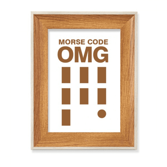 Morse Code Skyline Expression Desktop Wooden Photo Frame Display Picture Art Painting Multiple Sets