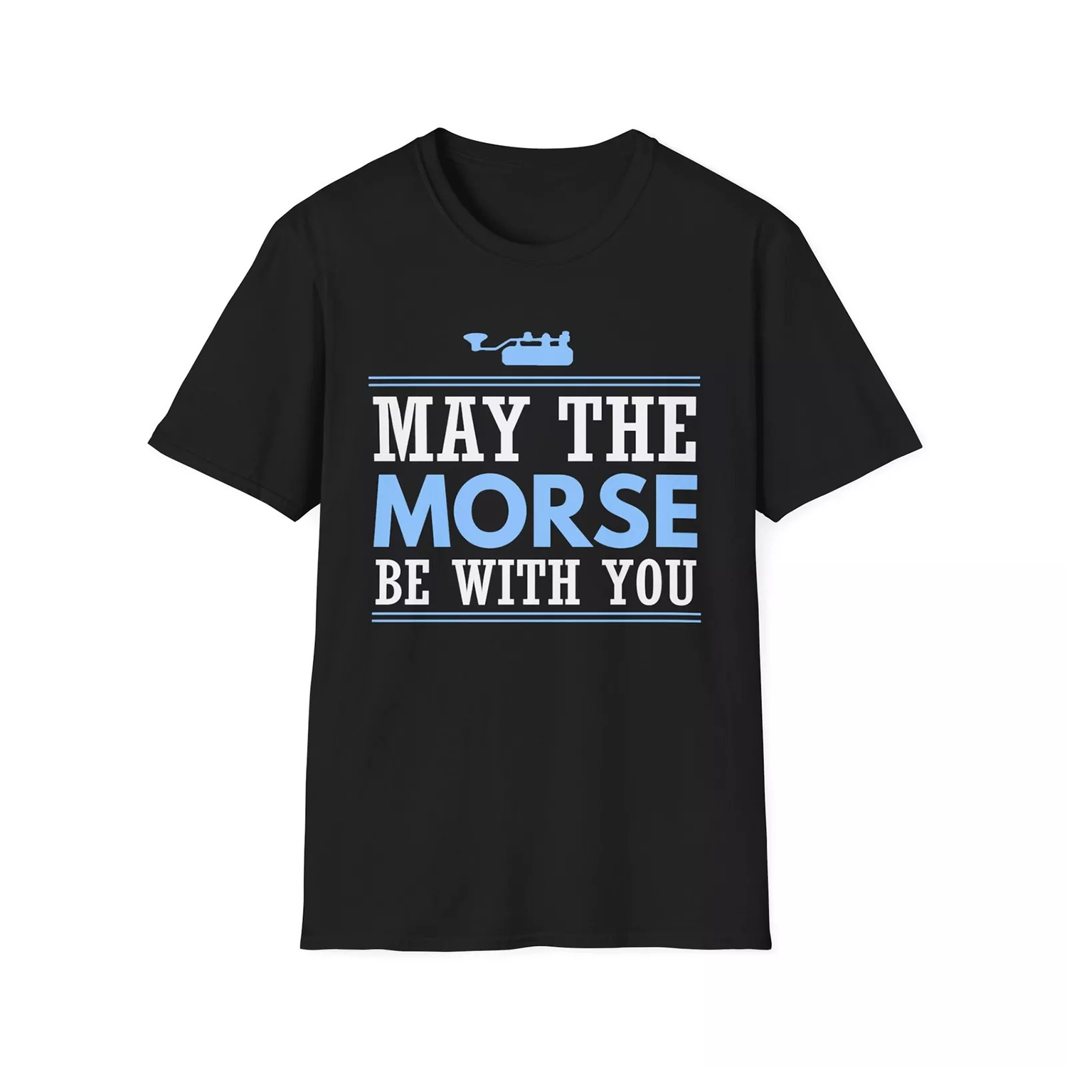 Morse Code Tee Shirt May the Morse Be With You TShirt Shortwave Ham
