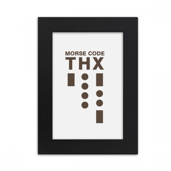 Morse Code Thank-you Dot-line Expression Desktop Photo Frame Picture Display Art Painting Exhibit