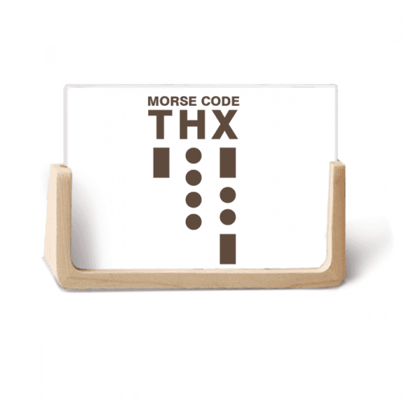 Morse Code Thank-you Dot-line Expression Photo Wooden Photo Frame Tabletop Display