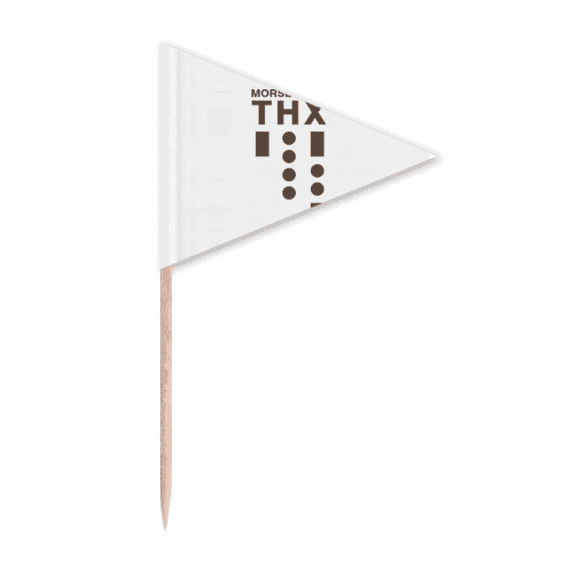 Morse Code Thank-you Dot-line Expression Toothpick Triangle Cupcake Toppers Flag