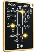 Morse Code Trainer Card with LED and Audio, Interactive CW Practice Oscillator with Record and Playback, Portable Keychain-Ready Learning Tool for Beginners and Radio Enthusiasts 1 Pc