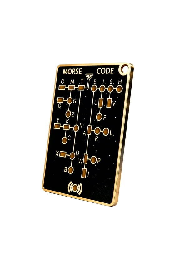 Morse Code Trainer Card with LED & Audio, Interactive CW Practice Oscillator with Record & Playback, Portable Keychain-Ready Learning Tool for Beginners and Radio Enthusiasts