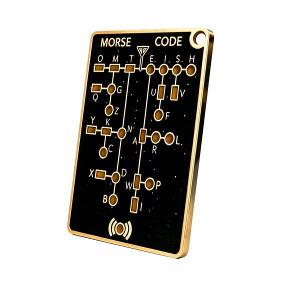 Morse Code Trainer Card with LED & Audio, Interactive CW Practice Oscillator with Record & Playback, Portable Keychain-Ready Learning Tool for Beginners and Radio Enthusiasts