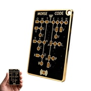 Morse Code Trainer Card Pro,Morse Code Gadget,Professional Pcb Style With Interactive Leds & Signal Buttons for Adult Morse Code Learning,Telegraph Practice & Encryption Training