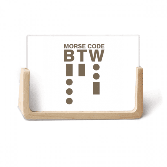 Morse Code Way Art Deco Fashion Photo Wooden Photo Frame Tabletop Display
