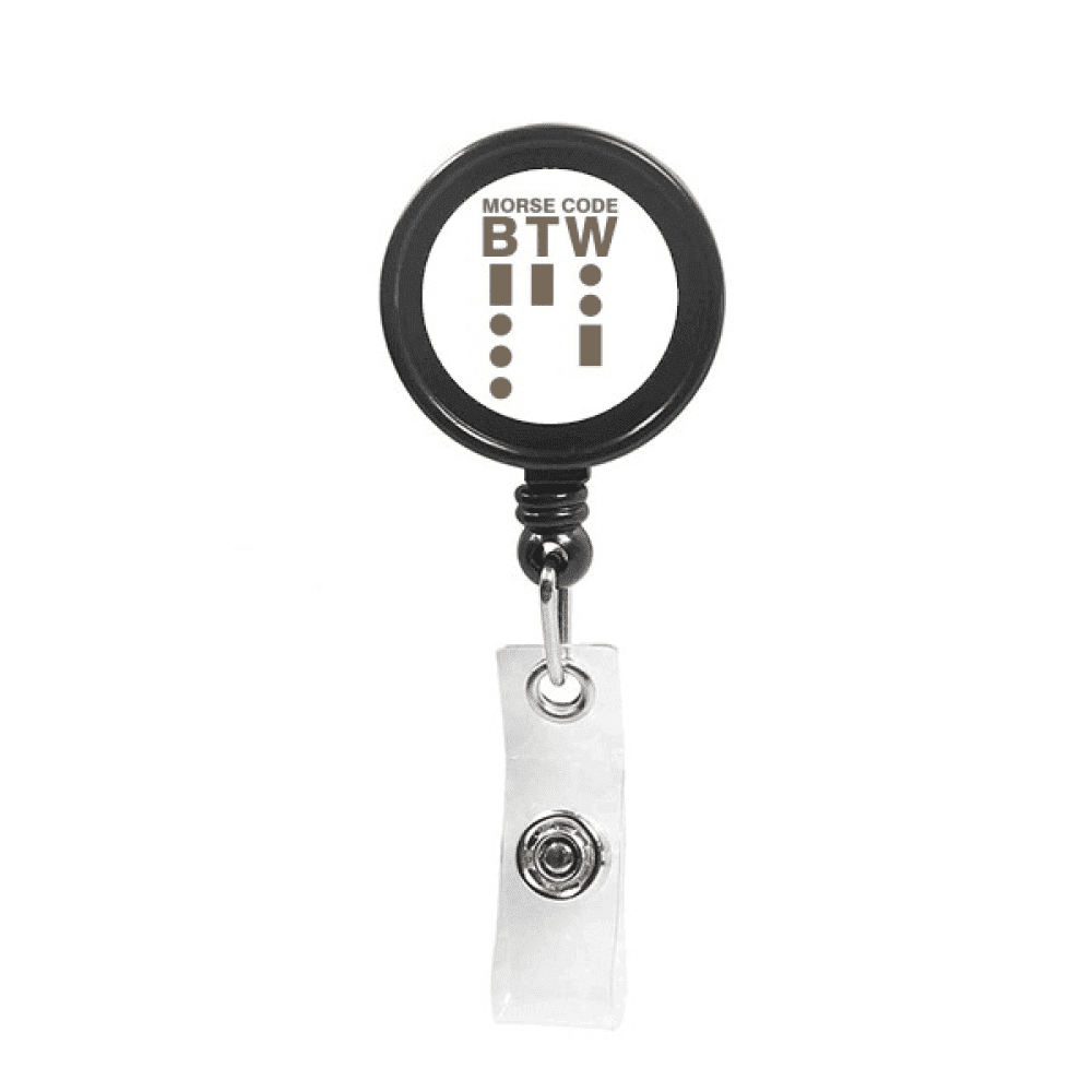 Morse Code Way Art Deco  Fashion Retractable Keychain Badge Holder ID Badge