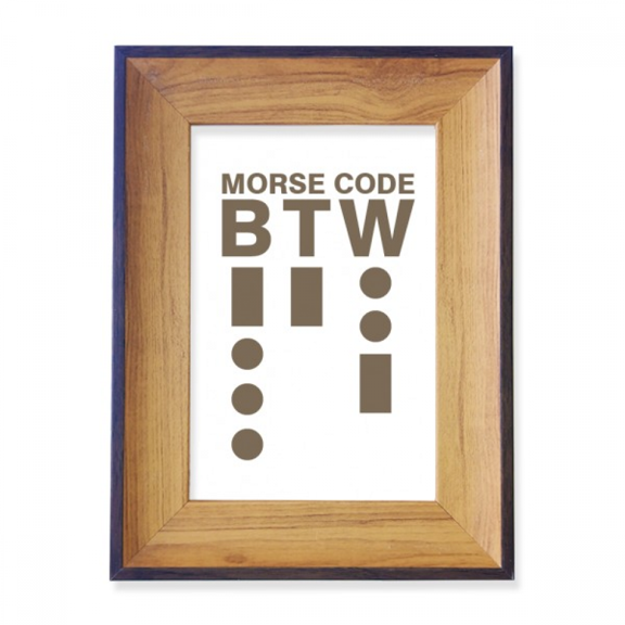 Morse Code Way Photo Frame Exhibition Display Art Desktop Painting