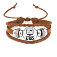 thumbnail image 1 of Morse Cryptographic Understanding Point-Line Representation Bracelet Wristband Leather Jewelry Ornament, 1 of 3