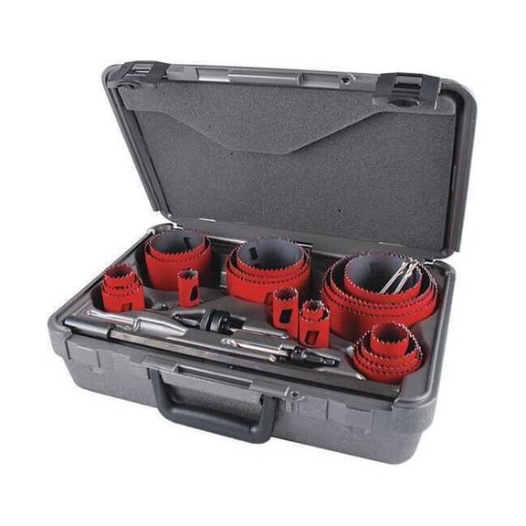Morse Hole Saw Kit,Saw Sizes 3/4" to 4-3/4" MHS23M