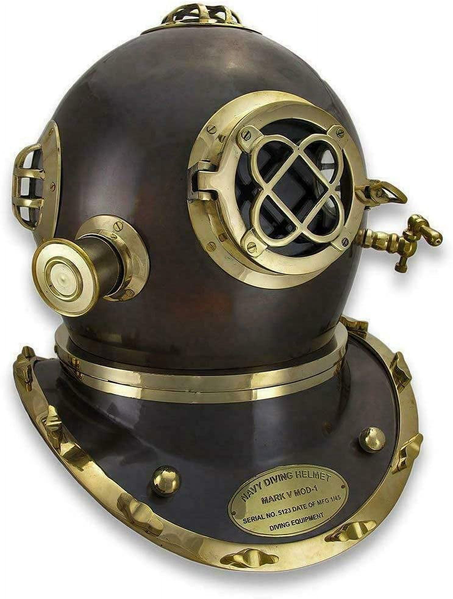 Morse US Navy Mark V Diving Divers Helmet Solid Steel Full Size 18 ...