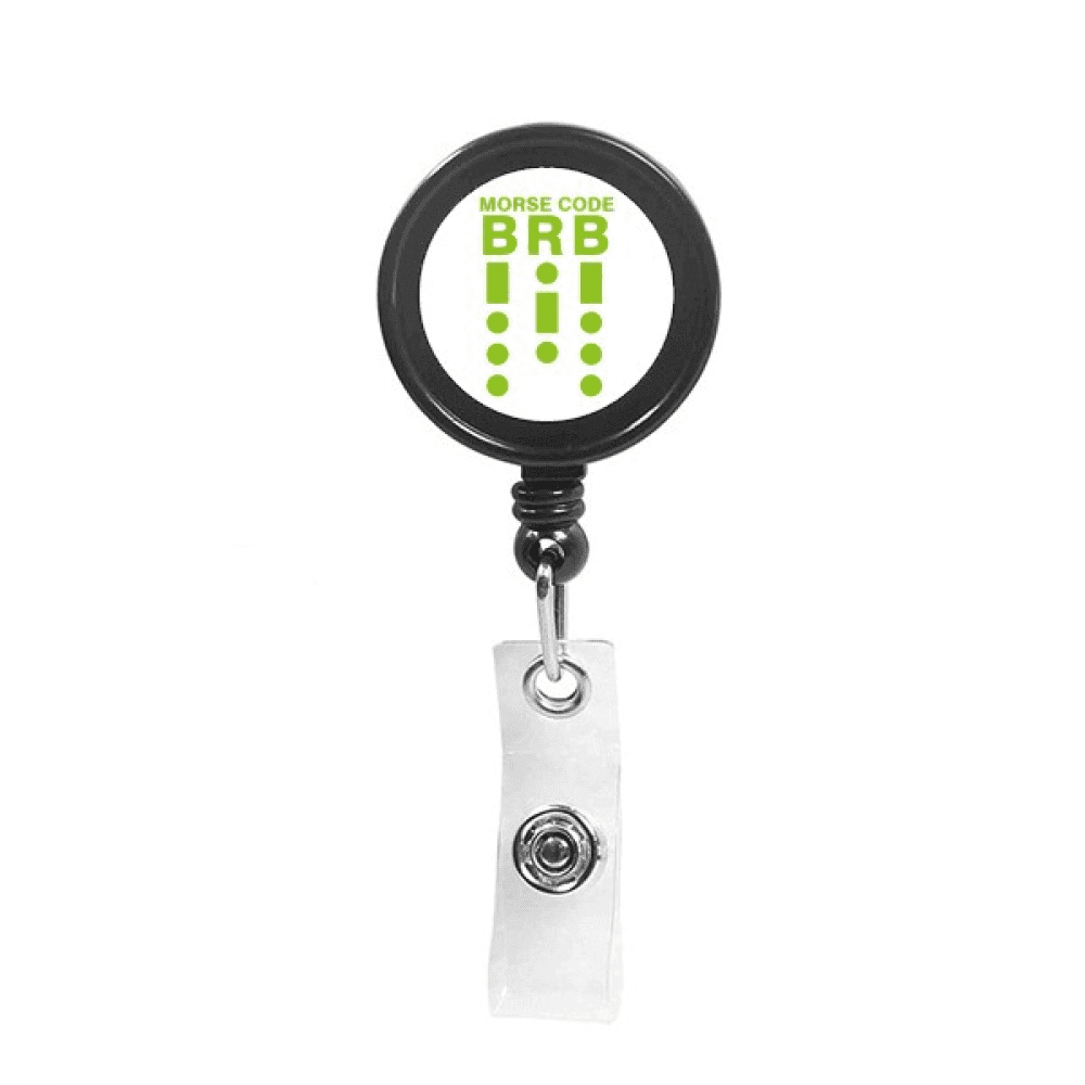 Morse's Code Will Back Art Deco  Fashion Retractable Keychain Badge Holder ID Badge
