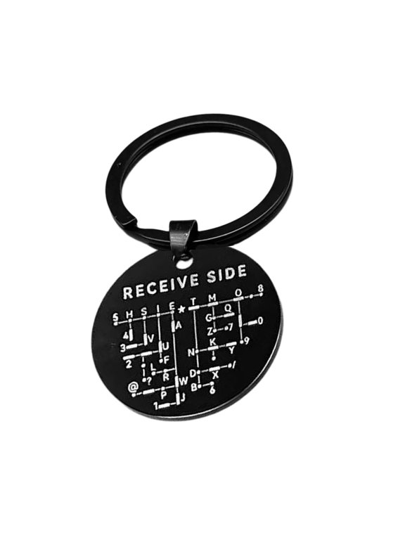 Morses Code Keychains Accessory Stainless Stainless Steel