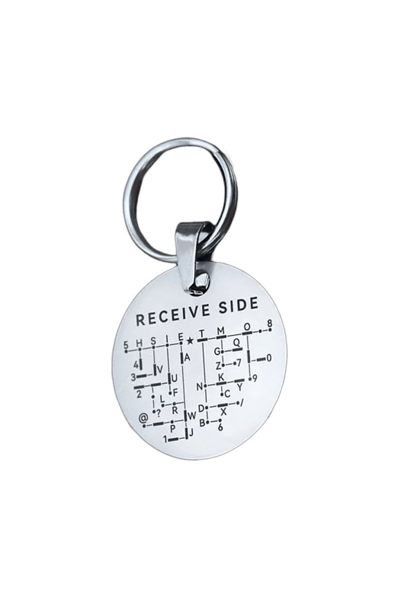 Morses Code Keychains Stainless Steel Secret Message Plate For Key And Bags