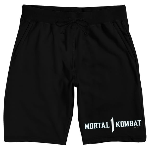 Mortal Kombat 1 Logo Men's Black Sleep Pajama Shorts-3XL