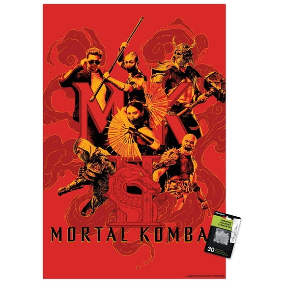 Mortal Kombat 2 (2026) - Group Wall Poster with Push Pins, 22.375" x 34"