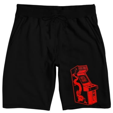 Mortal Kombat Arcade Game Nostalgia Men's Black Sleep Pajama Shorts-XXL