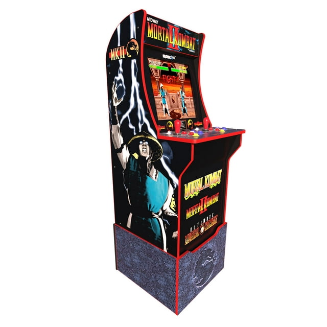 Mortal Kombat Arcade Machine w/ Riser, Arcade1UP (Includes Mortal Kombat I, II, III)