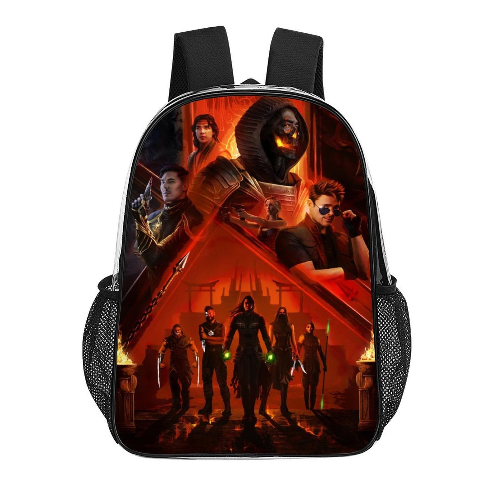 Mortal Kombat Clear Backpack Transparent Bag Large Capacity Laptop ...