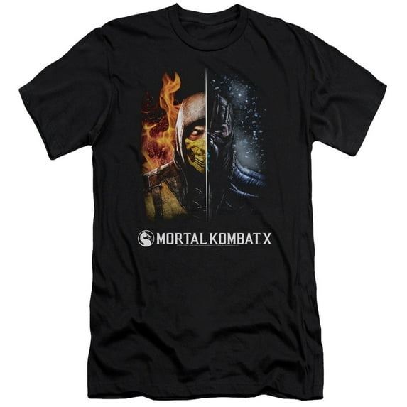 Mortal Kombat - Fire And Ice - Premium Slim Fit Short Sleeve Shirt - Medium