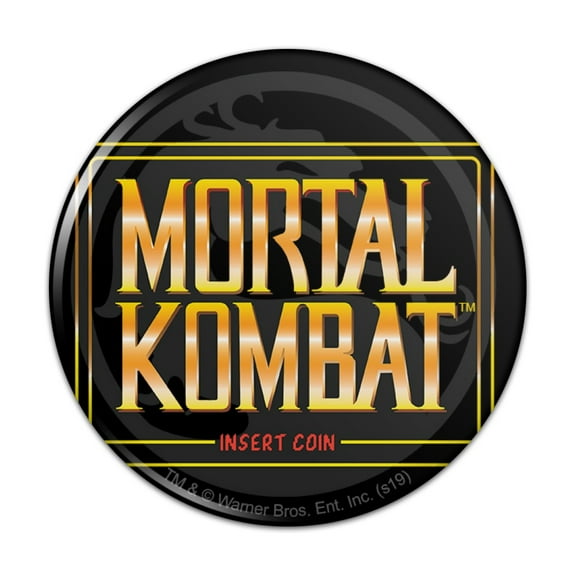 Mortal Kombat Insert Coin Kitchen Refrigerator Locker Button Magnet