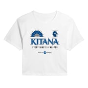 Mortal Kombat - Kitana Jersey - Juniors Cropped Graphic T-Shirt