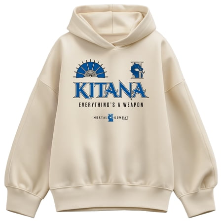 Mortal Kombat - Kitana Jersey - Women's Oversized Fleece Hoodie Sweatshirt