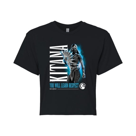 Mortal Kombat - Kitana - Juniors Cropped Graphic T-Shirt