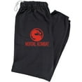 thumbnail image 1 of Mortal Kombat Klassic Dragon Logo Unisex Jogger Sweatpants for Men and Women, Black, Large, 1 of 1