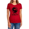 thumbnail image 1 of Mortal Kombat Klassic Fatality Women's T Shirt, Red, X-Large, 1 of 6