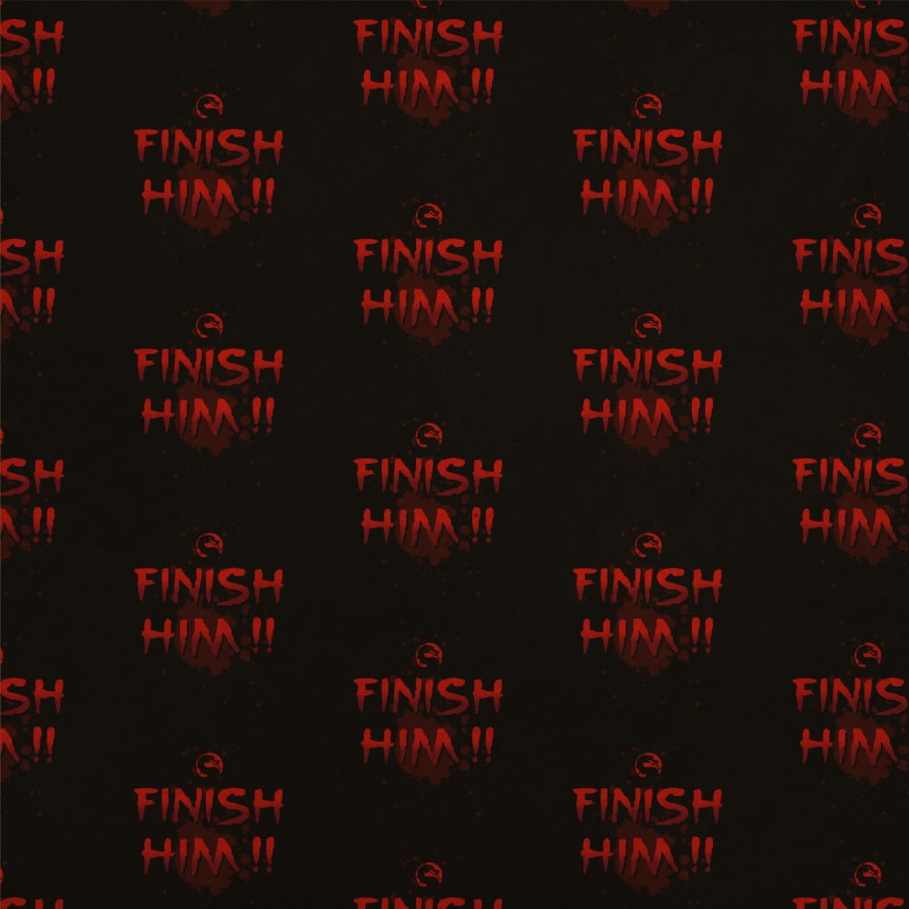 Mortal Kombat Klassic Finish Him Premium Kraft Roll Gift Wrap Wrapping Paper