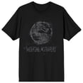 thumbnail image 1 of Mortal Kombat Klassic Logo Men's Black Crew Neck Short Sleeve Tee-Medium, 1 of 7