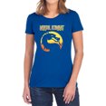 thumbnail image 1 of Mortal Kombat Klassic Logo Women's T Shirt, Royal, X-Large, 1 of 6