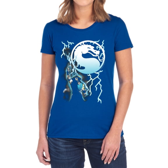 Mortal Kombat Klassic Raiden Women's T Shirt, Royal, Small
